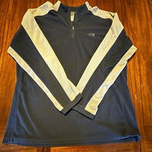 Quarter zip men’s xxl north face blue/grey